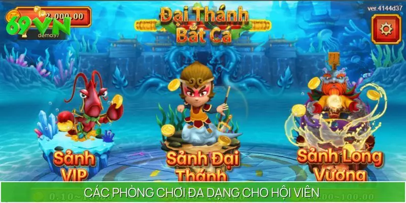 Các phòng chơi đa dạng cho hội viên